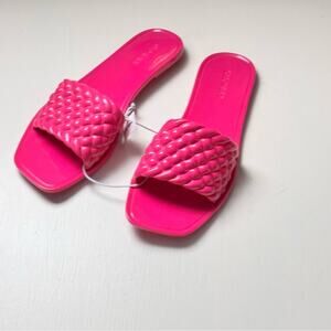 Old Navy Women’s Quilted Jelly Slide Sandals Polarized Pink NWT Sz 6